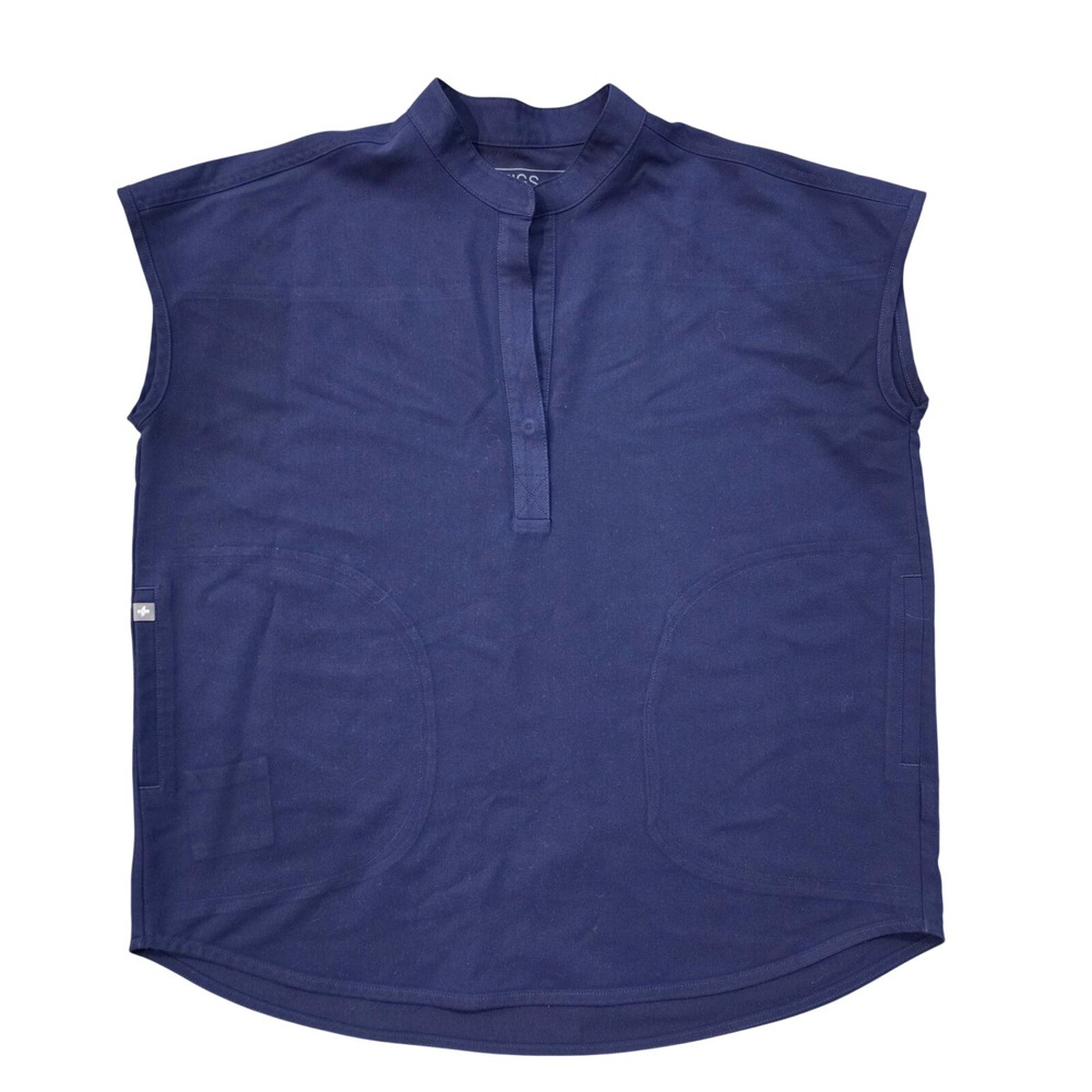 FIGS Women's Size Small Rafaela Oversize Scrub Shirt Top Navy Blue PO#1668